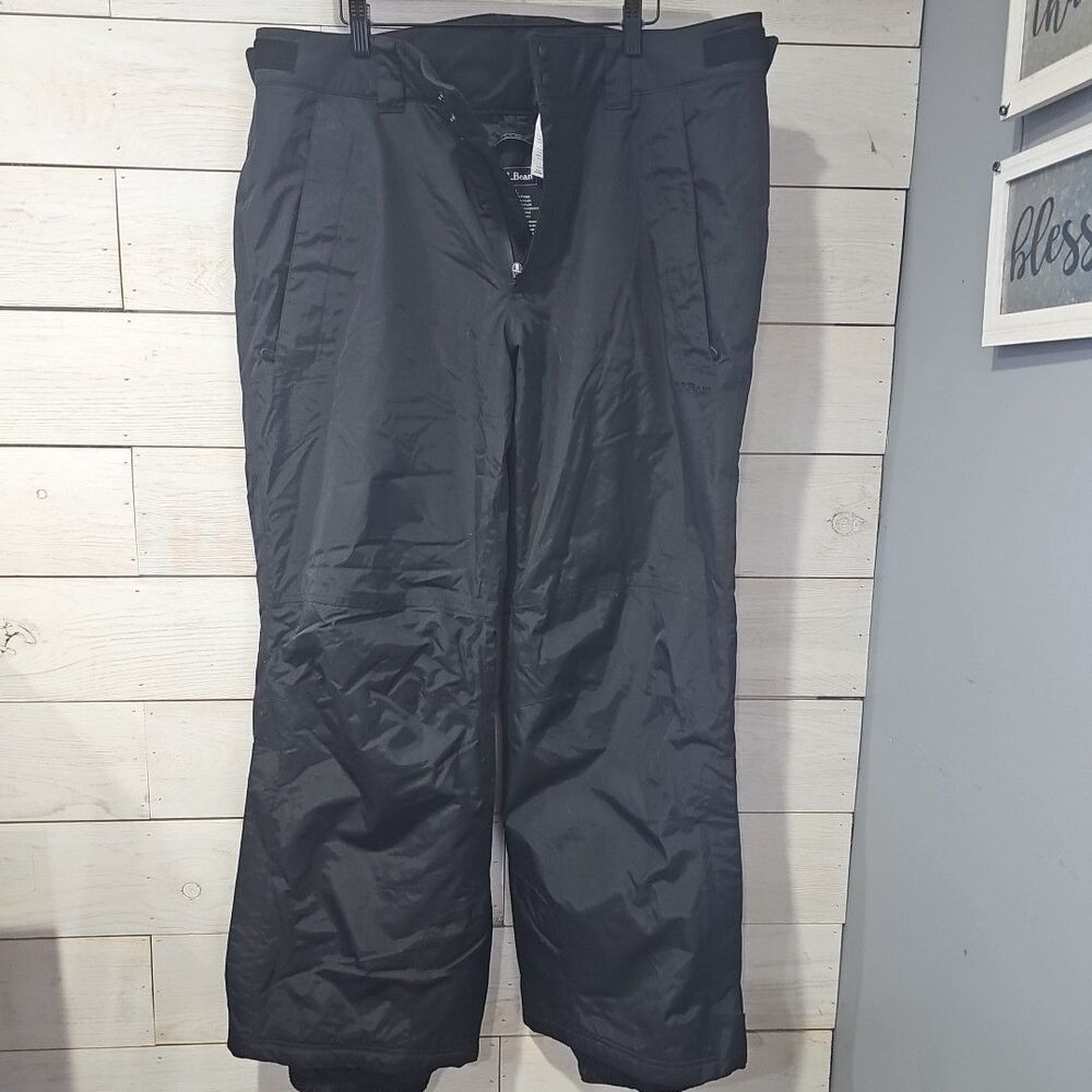 LL Bean Men’s Ski Snowboard Waterproof Snow Pant Pants Black  276681 Size L